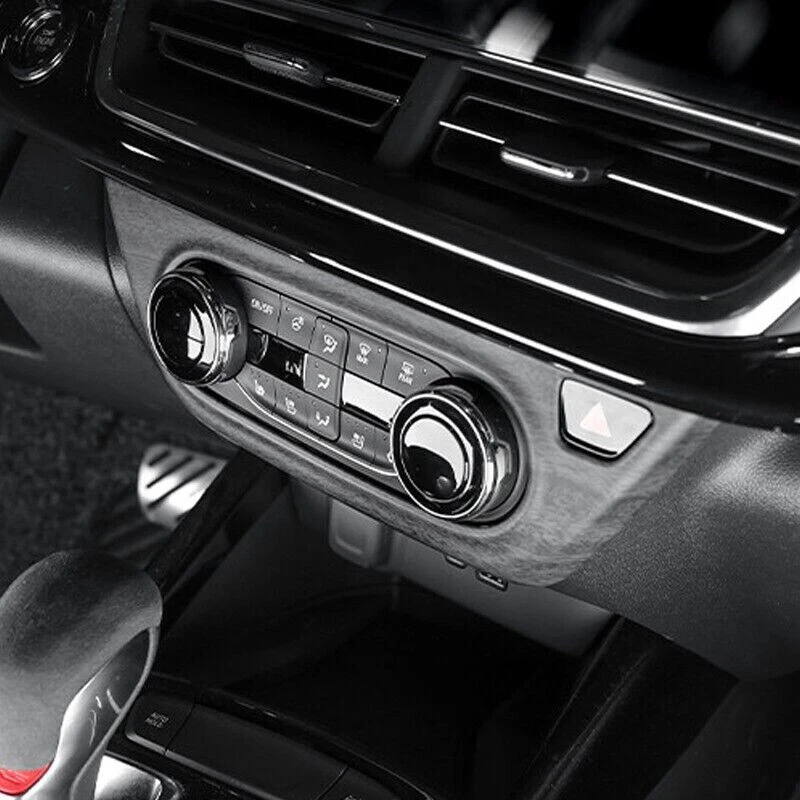 Cubierta de interruptor de aire acondicionado de grano de madera para Chevrolet Trax 2023 2024 2025 Foto 4 de 4