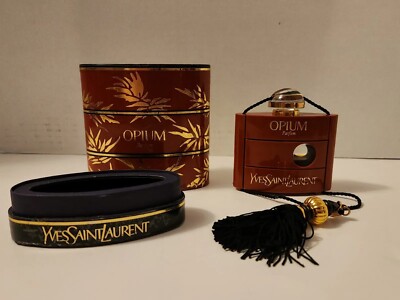 Vintage Yves Saint Laurent Opium Parfum 15ml w/Black Corded Tassel