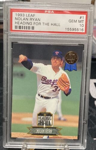 1993 LEAF HEADING FOR THE HALL # 1 NOLAN RYAN GEM MINT PSA 10 Texas Rangers - Picture 1 of 2