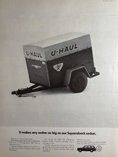 1960s Volkswagen Squareback Sedan Automobile U Haul Carrying Space VTG Print Ad