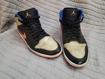 Size 12 Air Jordan Mid Black Gold Red
