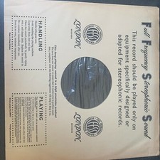 12" London FFSS Records  Inner Sleeve for LP's VG SLEEVE ONLY Plastic Lined 