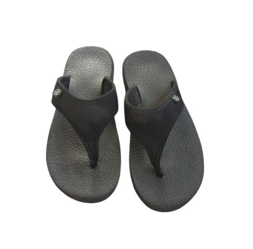 Womens Zealand Isabela Size 9 Black Thong Sandals… - image 1