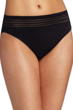 Warner's L79446 Women's Black No Pinching Hi Cut Lace Panty Size Medium