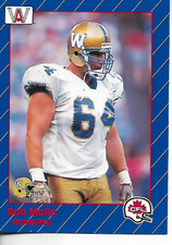 1991 All World Canadian Football CFL Bob Molle Card #62