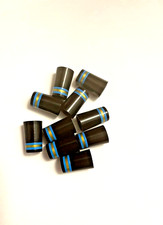 NEW .370 IRON FERRULE BLACK W TEAL / METALLIC GOLD RINGS .525 X 1" 10PK