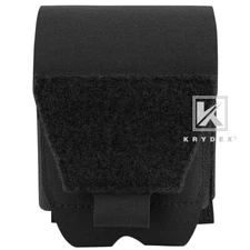 KRYDEX Tactical Handcuff Pouch Case Low Profile Cuff Holster MOLLE / Belt Black