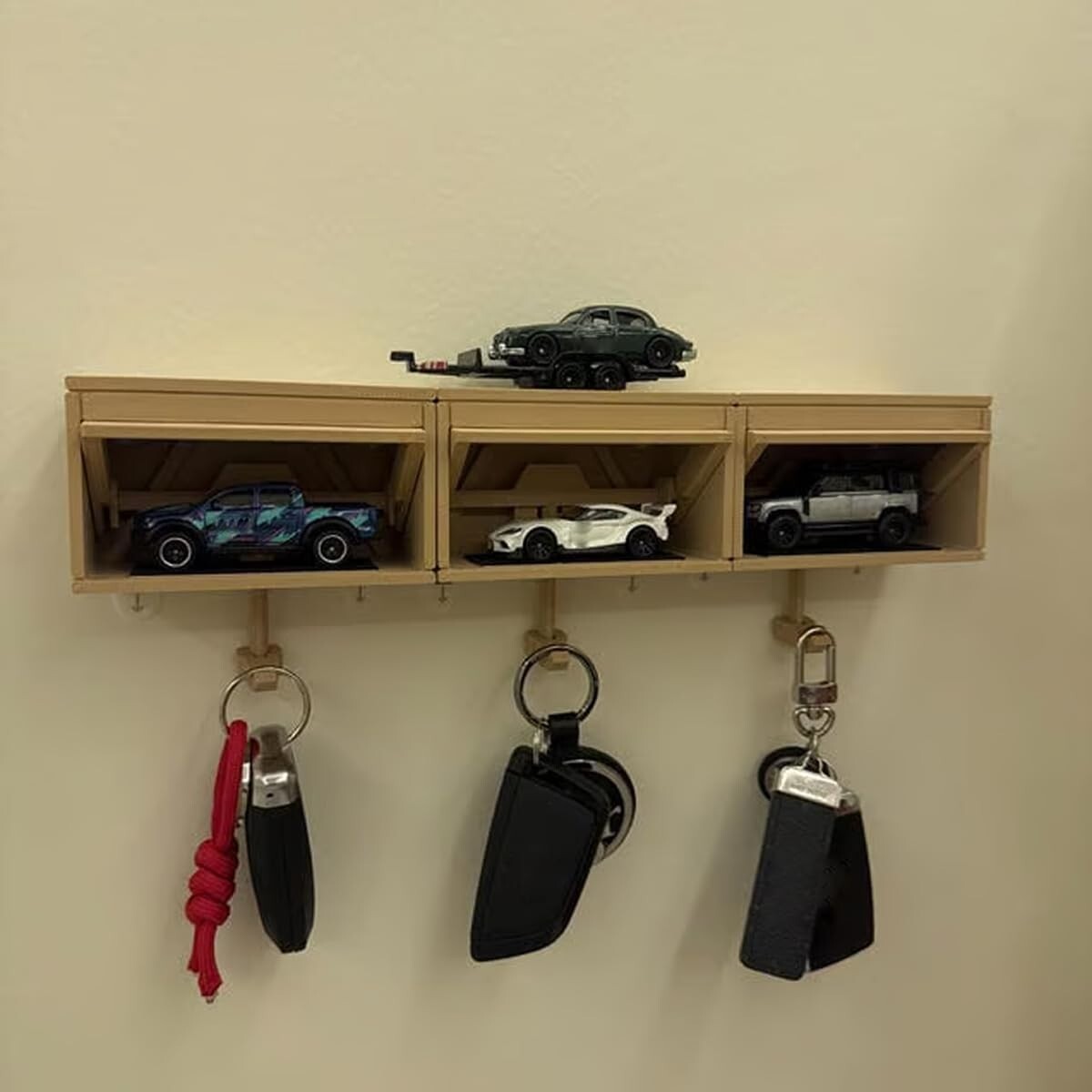 Car Garage Key Holder with Opening Door,Key Wall Holder 3D Printed