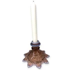Vintage 1920's Westmorland Rose Milk GLASS Candle Stick Holder Ring Petal Lacey