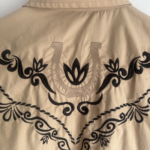 Patron Western Pearl Snap Medium Shirt Embroidered Patron Red Label Cowboy - Picture 15 of 18