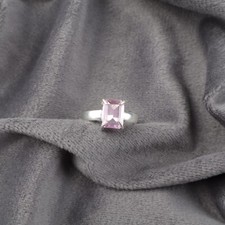 Pink Morganite Gemstone Handmade 925 Sterling Silver Jewelry Gift Ring Gift For