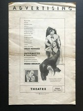 Intermezzo Original Pressbook (1939) - 16 Pages 12" x 18" VG+