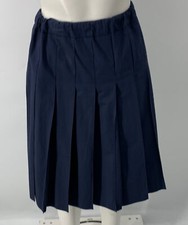 Marni Summer Edition 2014 Navy Elastic Waist Pleated Skirt sz 44