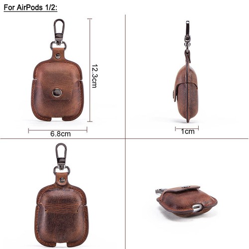 Genuine Leather Earphones Cover Skin For Apple AirPods 3 Pro/2/1 Charging Case - Picture 8 of 25