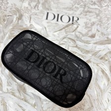 DIOR Mesh Pouch Black Canage Cosmetic Case New Genuine Authentic Limited Edition