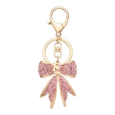 Sparkly Rhinestone Bow Keychain, Cute Butterfly Key Chains, Gold  Letter D