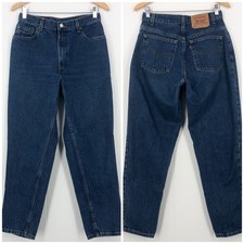 Vintage Levis 550 Jean Womens Size 10S 28 x 28.5 Relaxed Fit Blue Tapered Leg