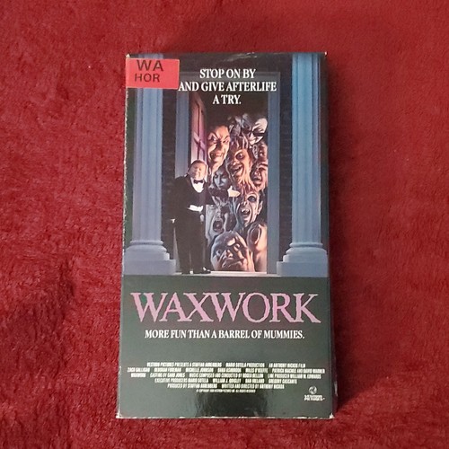 Vestron Video Waxwork VHS Horror Full Screen NTSC Hickox Galligan Foreman 1988