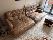 LOAF Brown Leather Large 4 seater  Sofa 