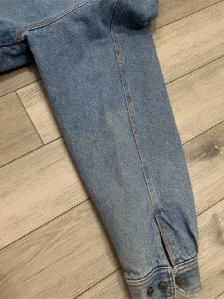 Reynolds Joe Camel Mens Jacket Size XL Vintage Blue Denim Sherpa Lined Collector - Image 4 of 4