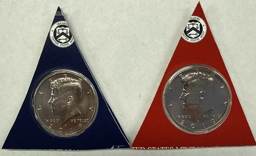 2019 P&D Kennedy Half Dollar Uncirculated From Mint Set In Mint Plastic Cello