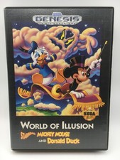 Sega Genesis 1992 - World of Illusion: Mickey Mouse w/ Box & Manual (Works)