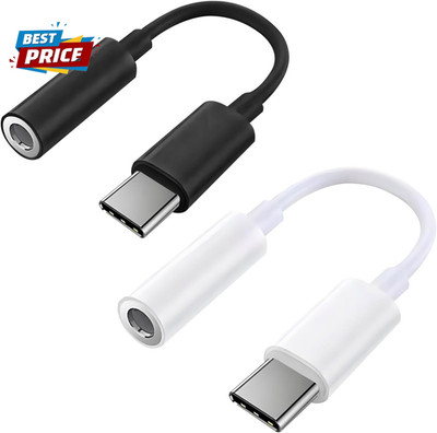 2 Pack USB C to 3.5Mm Headphone Jack Adapter, Hi-Fi DAC Audio Converter with Mic