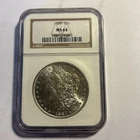 (1) one 1887 Morgan Silver Dollar $1 NGC MS64 140yrs Old!!
