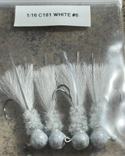 Hand Tied Crappie Jigs with Variations Round Head No Eyes Made in the USA