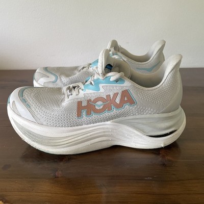 Hoka One Skyward X Shoes Women 7.5 Gray Blue Running Sneakers Comfort Cushion