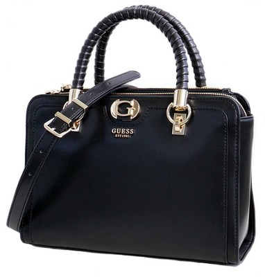 Guess Bag Handbag Top Handle Bag Orlina Society Satchel Black New