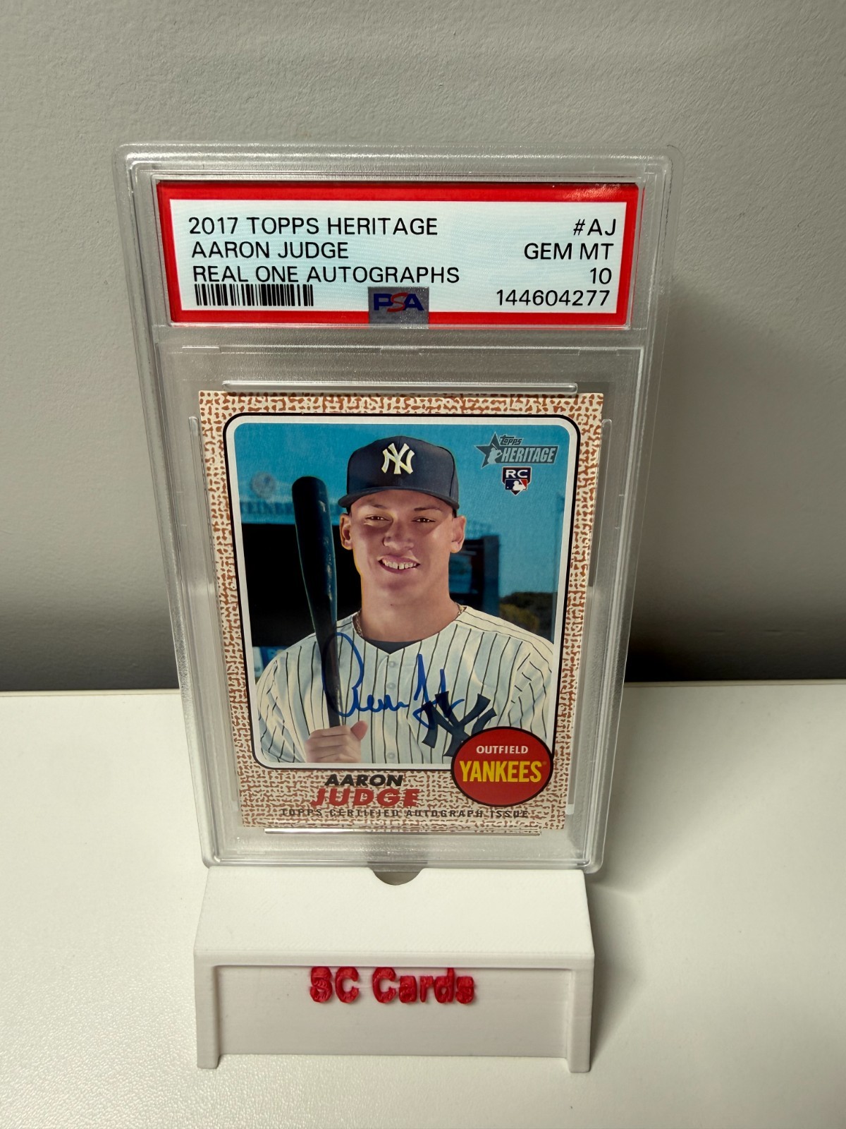 Aaron Judge 2017 Topps Heritage Real One RC Auto #ROA-AJ PSA 10 GEM MINT