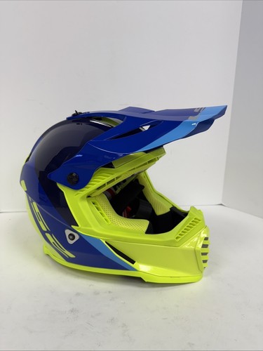 LS2 Youth Gate Launch Helmet Blue/Yellow YOUTH Small - Picture 1 of 9