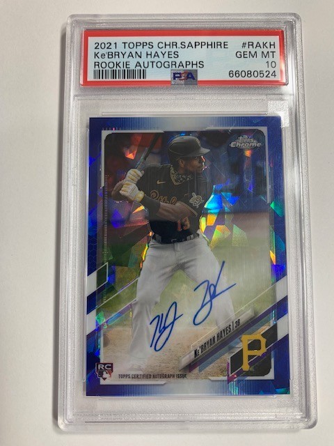 2021 Topps Chrome Sapphire Ke'bryan Hayes PSA 10 #RAKH RC Rookie Auto