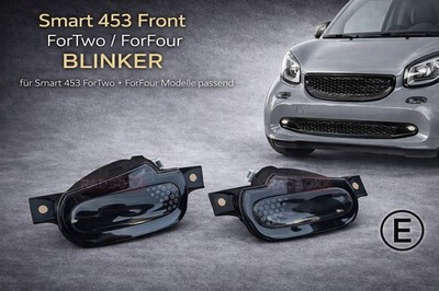  SCHWARZE Frontblinker Blinker vorne für Smart 453 ForTwo ForFour und Brabus NEU