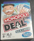 Monopoly Deal card game, play   15 mins, 2-5 players. complete set, good cond.