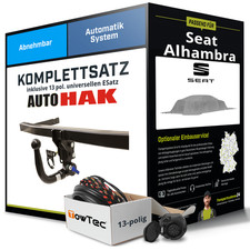 Für SEAT Alhambra Typ 7V8,7V9 Anhängerkupplung abnehmbar +eSatz 13pol uni. 00-