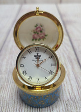 Royal Collection Buckingham Palace Pill Trinket Box Clock English Bone China