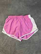 NIKE Girls DRI-FIT Tempo Lined Running Shorts Size Youth Girls M Pink 4" inseam
