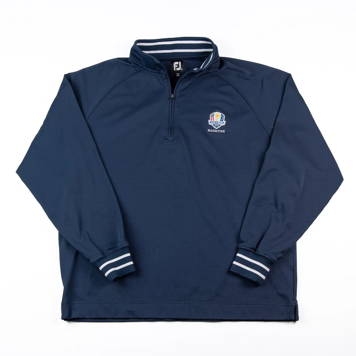 Sweat Footjoy Homme Taille L, Bleu, Performance, 1/4 Zip, Col Montant