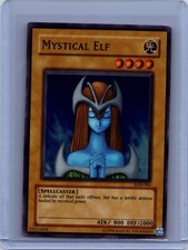 Mystical Elf Unlimited Super Rare The Legend of Blue Eyes White Dragon LOB-062 M