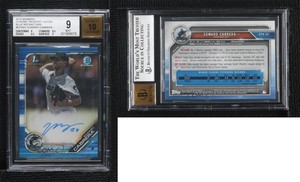 2019 Bowman Chrome Prospect Blue Refractor /150 Edward Cabrera BGS 9 MINT Auto