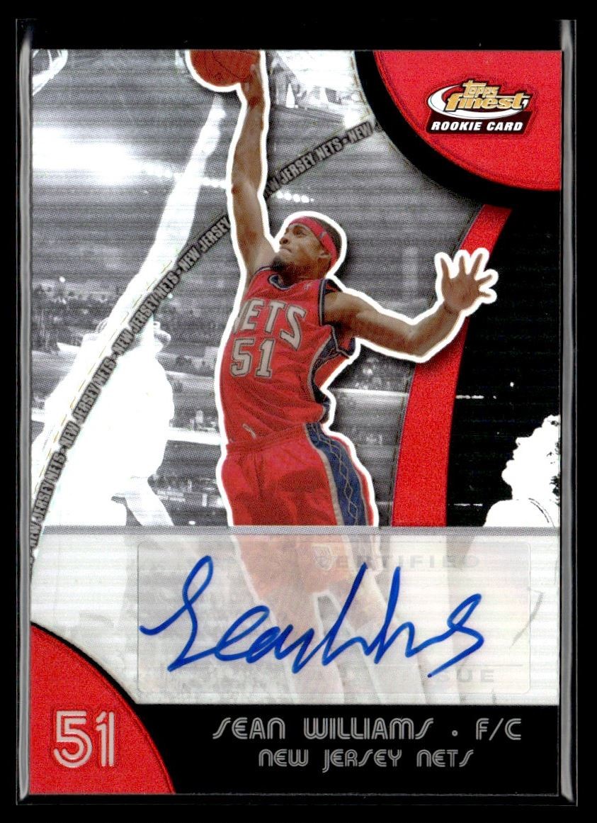 2007-08 Finest Rookie Autographs Refractors Sean Williams RC Auto New Jersey