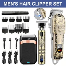 Professional Hair Clipper for Men, 3-piece Set, Beard Trimmer Shaver Set and Kit