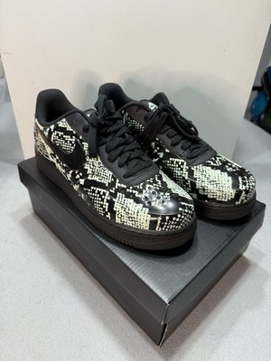 Size 10.5 - Nike Air Force 1 Foamposite Pro Cup Glow Snakeskin Black Sneakers