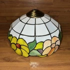 Vintage Lamp Shade Stained Glass Muti - Color - 11.5”  Tiffany Style Ceiling