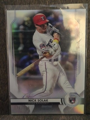 2020 Bowman Sterling Rookies Refractor /199 Nick Solak #BSR-54 Rookie RC Rangers