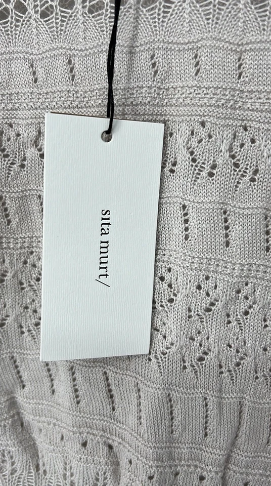 Sita murt NWT Beige Knit Women's tank top medium Sleeveless - Image 4 of 4