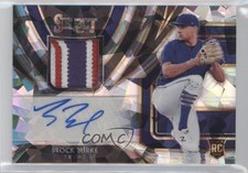 2020 Panini Select Rookie Jersey Cracked Ice Prizm 23/25 Brock Burke Auto 3b3