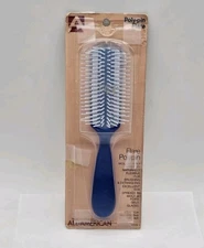 All American Hair Brush Vintage Poly-Pin Flare Blue Plastic Bristles 8" Polypin
